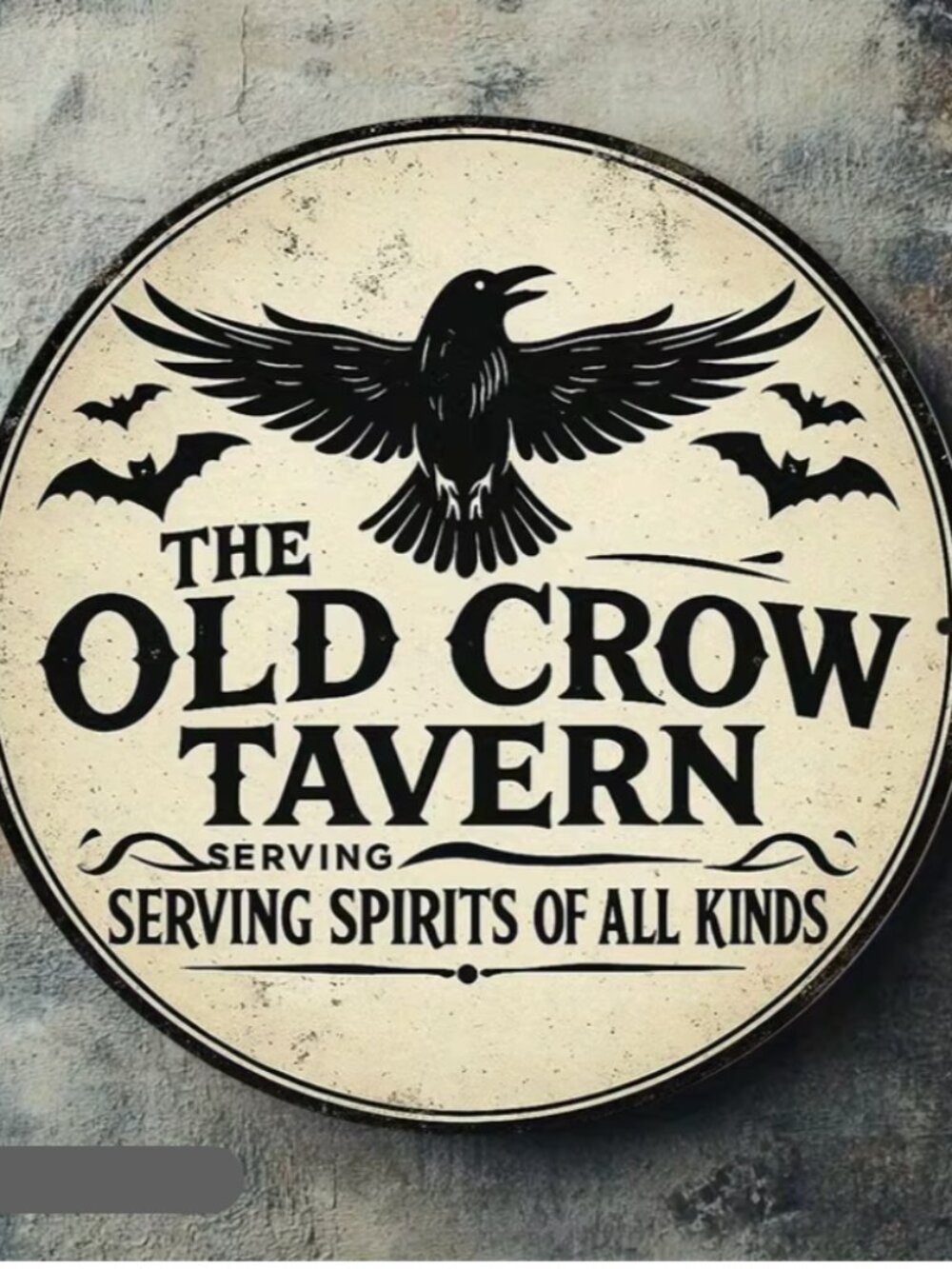🎃 Old Crow Tavern Wall Plaque